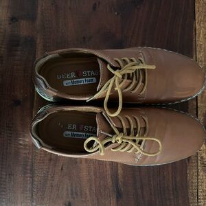 Deer Stags Tan Leather Lace-Up Shoes